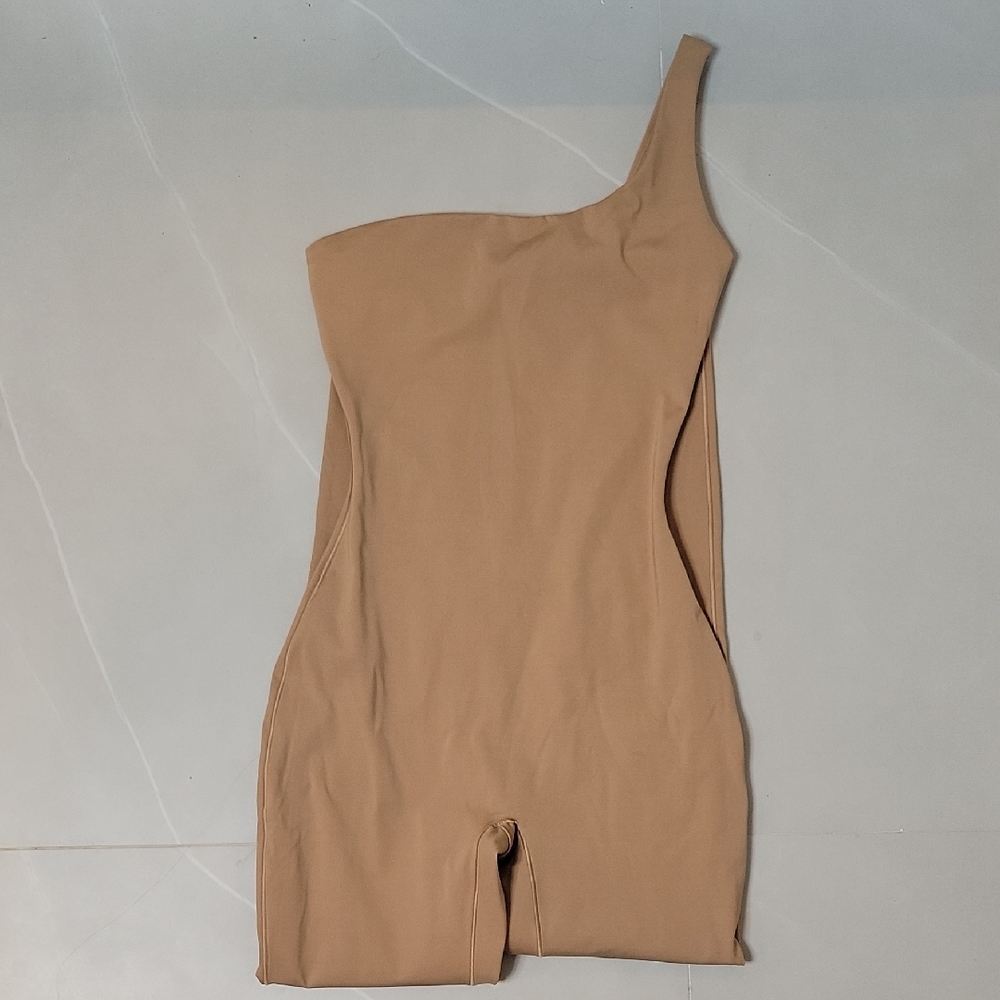 SKIMS Tan One Shoulder One Piece